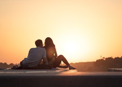 Couple in golden hour