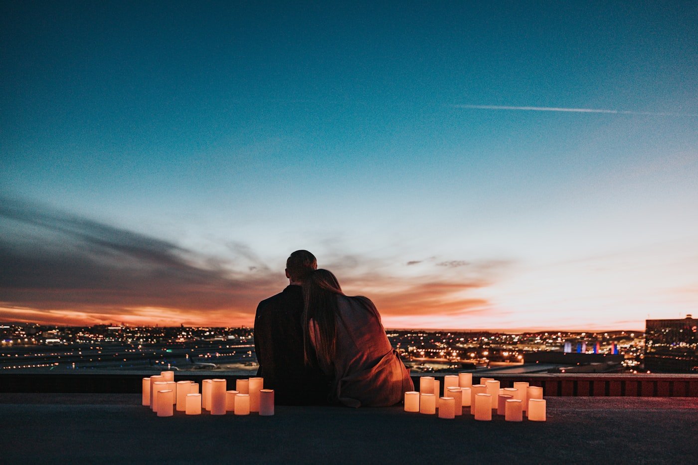 Couple sitting together peacefully